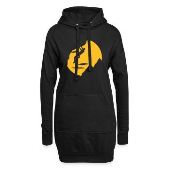 Escalade, corde, les noeuds, la montagne, la - Sweat-shirt à capuche long Femme - noir - Devant