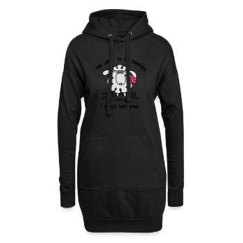 Le Seigneur est mon berger 2 - Sweat-shirt à capuche long Femme - noir - Devant