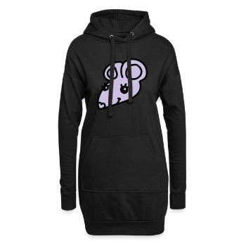 Süße Maus - Hoodie-Kleid - Schwarz - Vorne