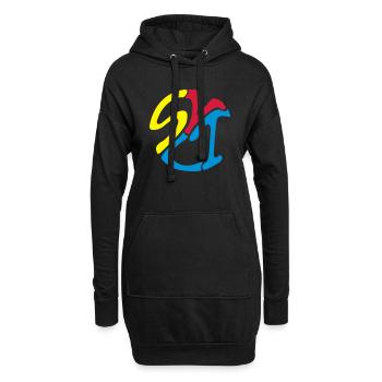 Sylt_farbe - Hoodie-Kleid - Schwarz - Vorne