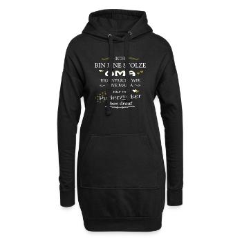 Stolze Oma - Hoodie-Kleid - Schwarz - Vorne