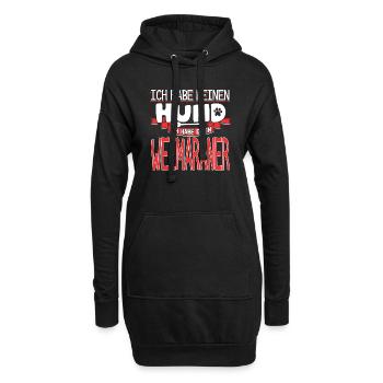 WEIMARANER - kein Hund - Hoodie-Kleid - Schwarz - Vorne