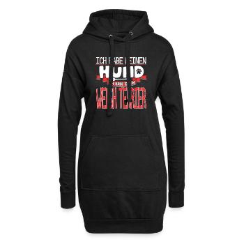 WELSH-TERRIER - kein Hund - Hoodie-Kleid - Schwarz - Vorne