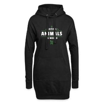 Vegan Veganer Geschenk Sprüche Spruch - Hoodie-Kleid - Schwarz - Vorne