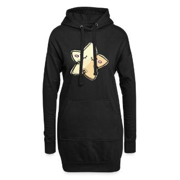 STERNCHEN - Hoodie-Kleid - Schwarz - Vorne