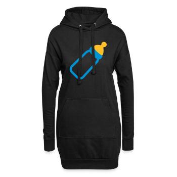 Baby - Hoodie-Kleid - Schwarz - Vorne