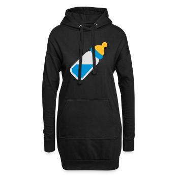 Baby - Hoodie-Kleid - Schwarz - Vorne