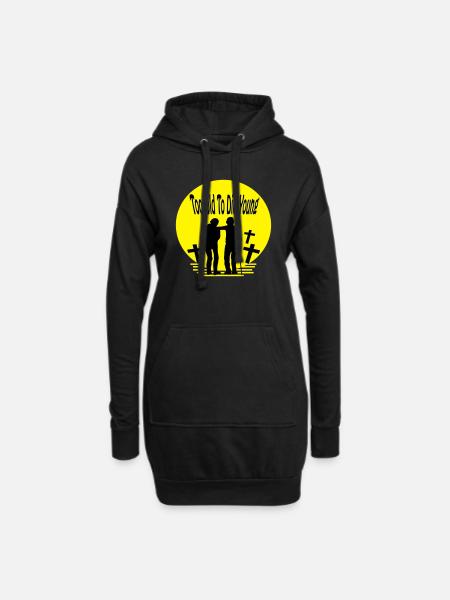 too old to die young - Hoodie Dress - black