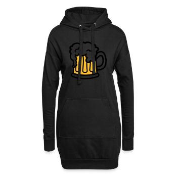 Bière - Sweat-shirt à capuche long Femme - noir - Devant