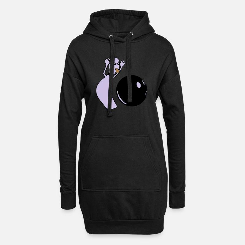 ällabätsch reloaded - Sweat-shirt à capuche long Femme - noir