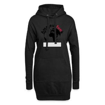 Amateurfunk - Hoodie-Kleid - Schwarz - Vorne