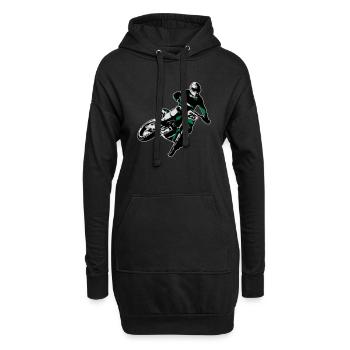 MotoCross - Sweat-shirt à capuche long Femme - noir - Devant