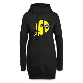 süßer Monstercharakter - Hoodie-Kleid - Schwarz - Vorne