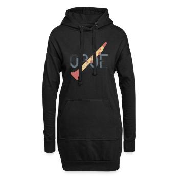 Oboe - Hoodie-Kleid - Schwarz - Vorne