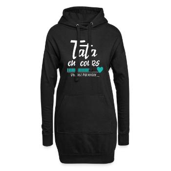 Future Tata en Cours Annonce Grossesse Pour Tante - Sweat-shirt à capuche long Femme - noir - Devant