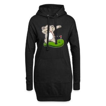 dab dabbing koala golf niedlich geschenk baby tier - Hoodie-Kleid - Schwarz - Vorne
