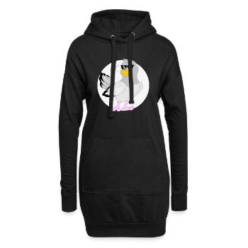 Modetaube - Hoodie-Kleid - Schwarz - Vorne