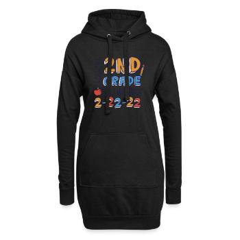 Teaching 2nd grade on twosday Teaching 2nd grade o - Hoodie-Kleid - Schwarz - Vorne