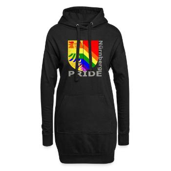 Nürnberg Queer Gay Pride CSD - Hoodie-Kleid - Schwarz - Vorne