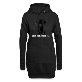 doberman, quoi d’autre... - Sweat-shirt à capuche long Femme - noir - Devant