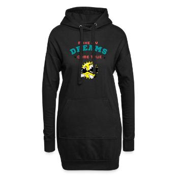 LASS MEINE TRÄUME WAHR WERDEN - Hoodie-Kleid - Schwarz - Vorne