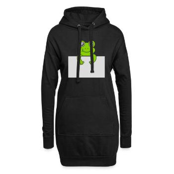Present text Comic Frog - Hoodie Dress - black - Front