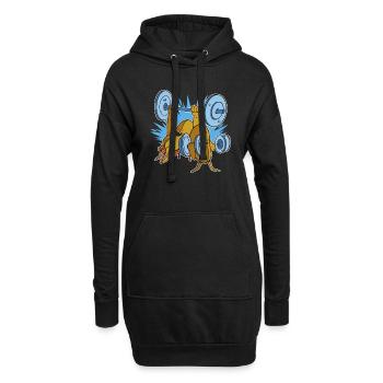 Fitness Coffee Krafttraining Kaffee Bodybuilder - Hoodie-Kleid - Schwarz - Vorne