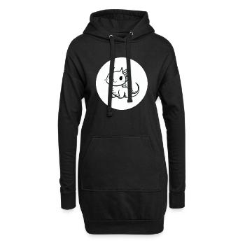 Cartoon Drache Feuer Fantasie Comic Drachen 6 - Hoodie-Kleid - Schwarz - Vorne