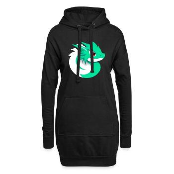 Cartoon Drache Feuer Fantasie Comic Drachen 1 - Hoodie-Kleid - Schwarz - Vorne