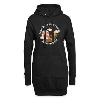 La nature est l’évasion parfaite pour vous retrouver - Sweat-shirt à capuche long Femme - noir - Devant
