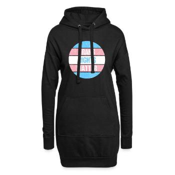 Les droits des personnes trans comptent - Sweat-shirt à capuche long Femme - noir - Devant