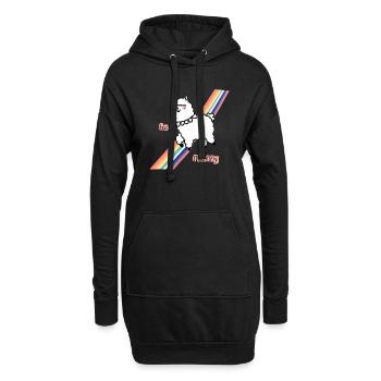 Alpaga moelleux - Sweat-shirt à capuche long Femme - noir - Devant