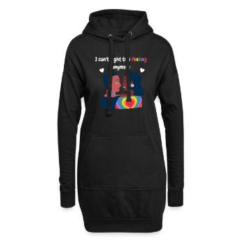Je ne peux plus combattre ce sentiment. Design LGBTQ+. - Sweat-shirt à capuche long Femme - noir - Devant