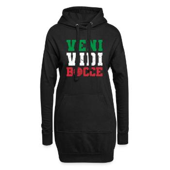 Veni Vidi Bocce Ball, Funny Italian Bocci - Hoodie-Kleid - Schwarz - Vorne