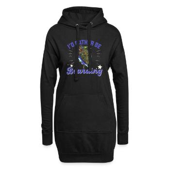 Snowboarder Snowboarding reptile snow skiing - Hoodie-Kleid - Schwarz - Vorne