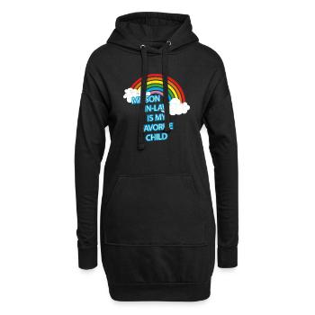 Mein Schwiegersohn ist mein Lieblingskind lustige Familie - Hoodie-Kleid - Schwarz - Vorne
