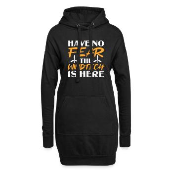 N’ayez pas peur La Windtech est là - Windmill - Sweat-shirt à capuche long Femme - noir - Devant