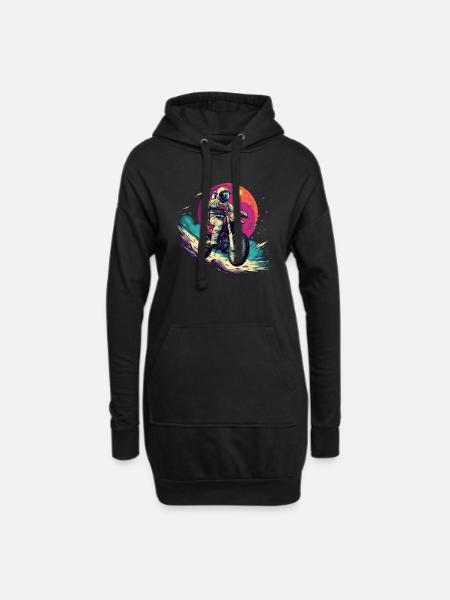 Moto-Cross Astronaut - Hoodie-Kleid - Schwarz