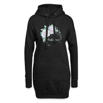 Für Antonina - Hoodie-Kleid - Schwarz - Vorne