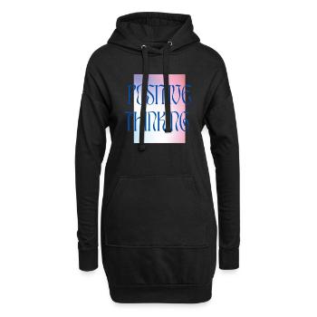 Positive Thinking - Colourful - Hoodie-Kleid - Schwarz - Vorne