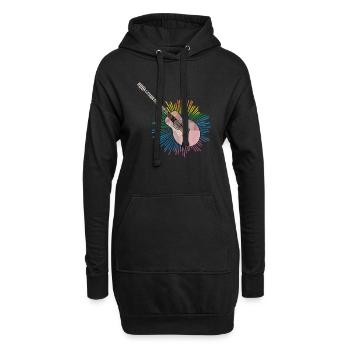 Guitare - Sweat-shirt à capuche long Femme - noir - Devant