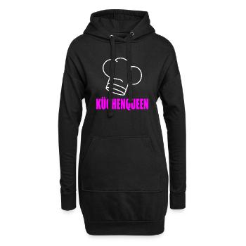 Küchenqueen - Hoodie-Kleid - Schwarz - Vorne