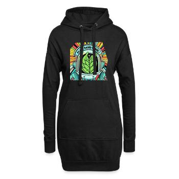 Astronaute de Bokchoi dans une usine spatiale - Sweat-shirt à capuche long Femme - noir - Devant
