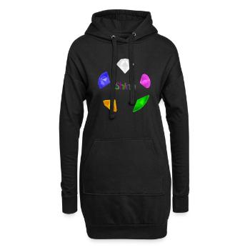Cercle de pierre précieuse, Shine - Sweat-shirt à capuche long Femme - noir - Devant