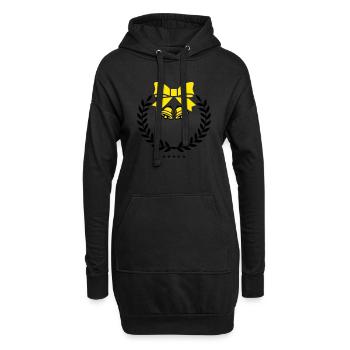 kranz glocken - Hoodie-Kleid - Schwarz - Vorne