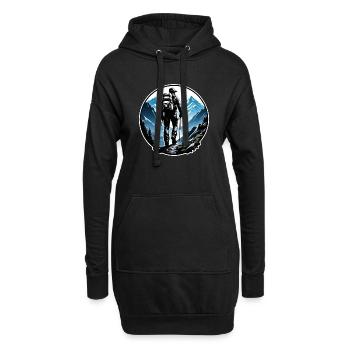 Natur & Bergwandern - Hoodie-Kleid - Schwarz - Vorne