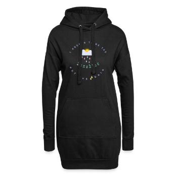 I prefer to be the Sunshine not the rain - Hoodie-Kleid - Schwarz - Vorne