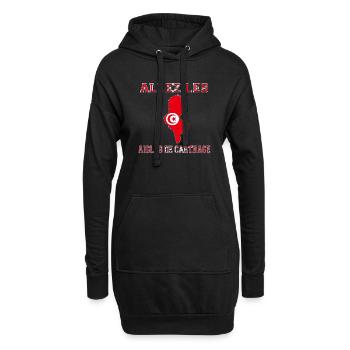 Allez LES Aigles de Carthage Maillot de Pied - Sweat-shirt à capuche long Femme - noir - Devant
