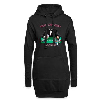 Joueur de poker avec texte - Sweat-shirt à capuche long Femme - noir - Devant