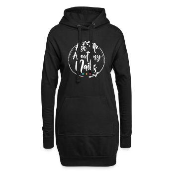 Ask me about my nails - Hoodie-Kleid - Schwarz - Vorne